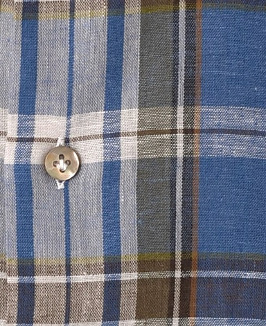 ナポリシャツ/イタリア製(綿麻)