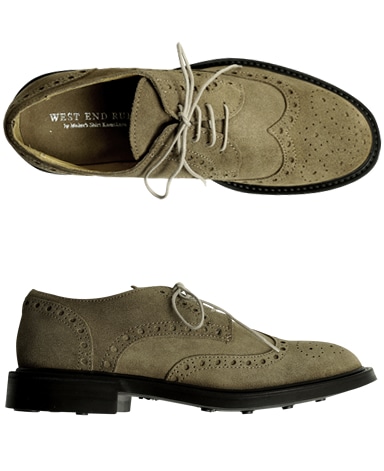 ウイングチップスエードシューズ/イタリア製