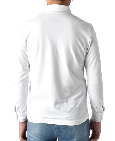 強撚長袖ポロシャツ