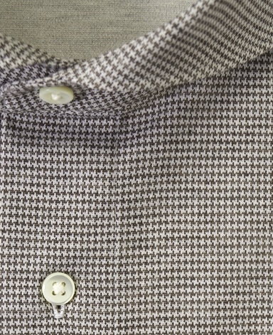 ハウンドトゥースニットシャツ/ダブルニット【秋冬向き】