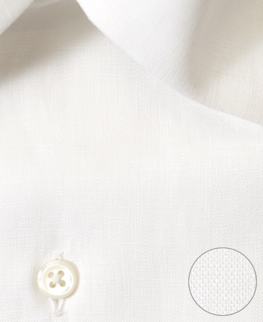 半袖リネンシャツ/オープンカラー