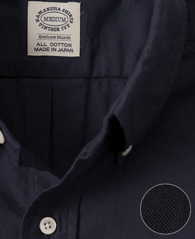 VINTAGE IVYシャツ/ネイビーオックスボタンダウン