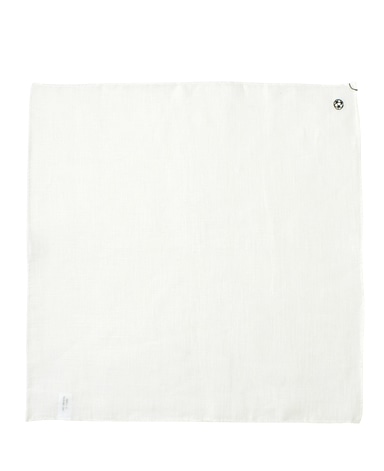 リネンポケットチーフ/サッカーモチーフ刺繍