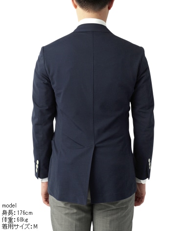 シアサッカーニットジャケット