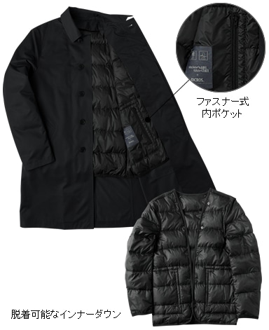 コンバーチブルコート/ダウンライナー付き