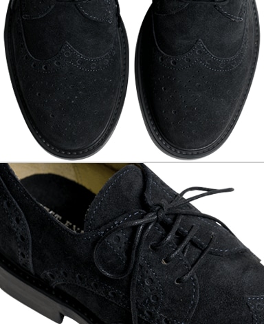 ウイングチップスエードシューズ/イタリア製