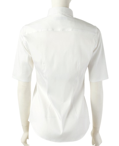 半袖スリムベーシックシャツ/ストレッチ