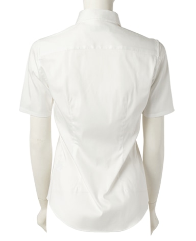 半袖スリムベーシックシャツ/ストレッチ