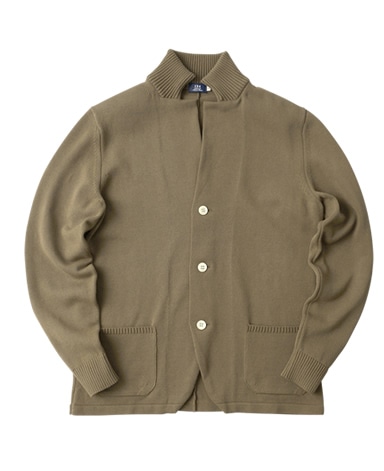 強撚コットンニットジャケット