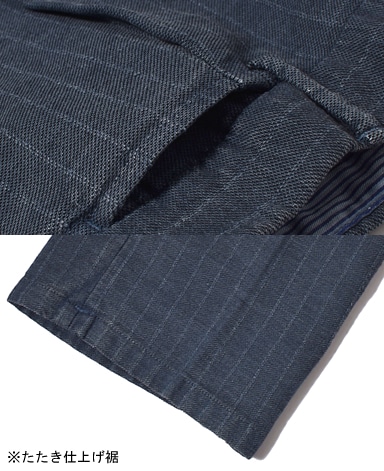 イタリアンコットンリネンパンツ/（ワンプリーツ）