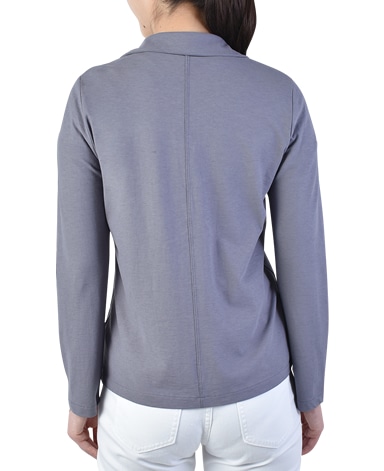 ニットジャケット/強撚天竺