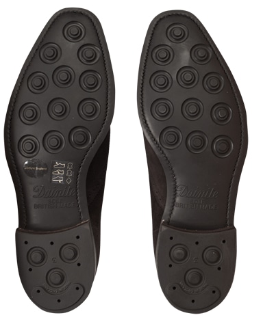 BARKER セミブローグシューズ/英国製/カーフスエード