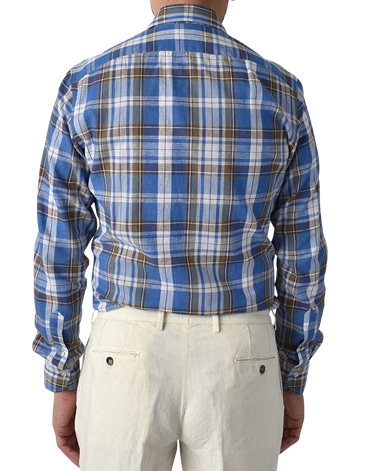 ナポリシャツ/イタリア製(綿麻)