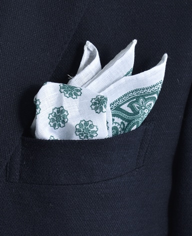 リネンポケットチーフ/Made in Italy