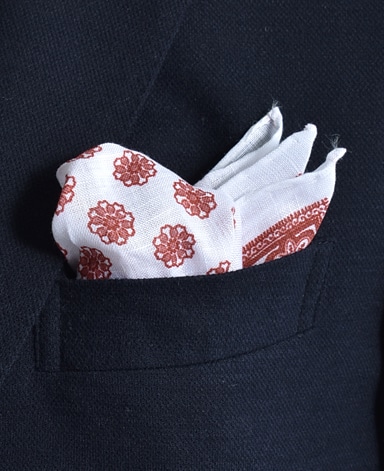 リネンポケットチーフ/Made in Italy