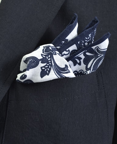 リネンポケットチーフ/Made in Italy