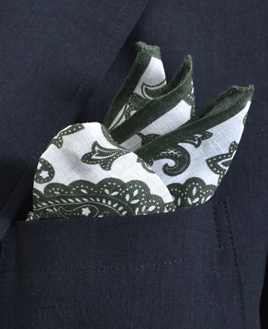 リネンポケットチーフ/Made in Italy