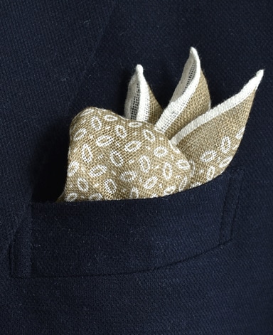 リネンポケットチーフ/Made in Italy