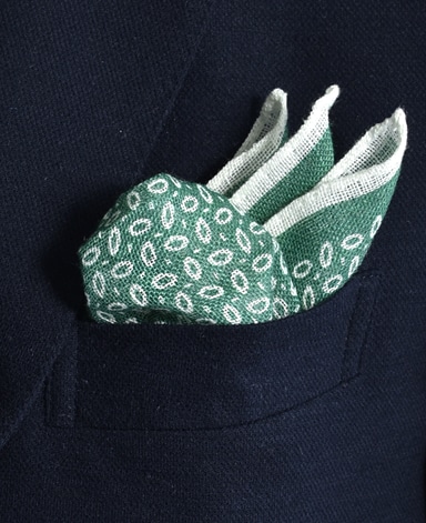 リネンポケットチーフ/Made in Italy