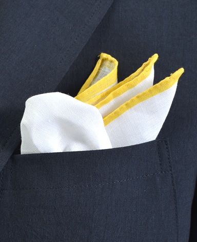 リネンポケットチーフ/Made in Italy