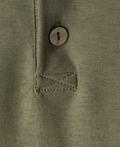 強撚長袖ポロシャツ