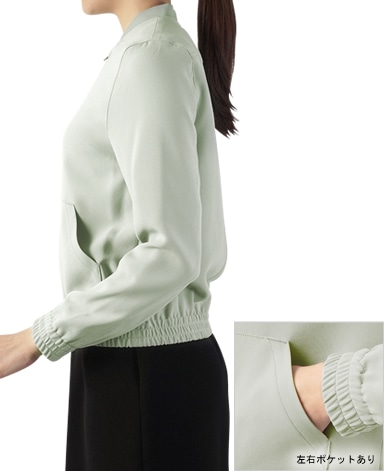 ジップブルゾン/平二重織り