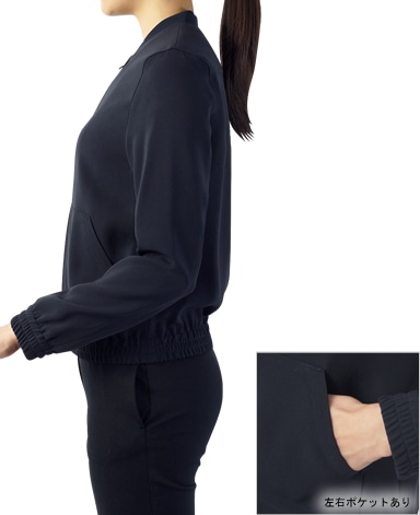 ジップブルゾン/平二重織り