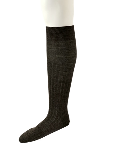 ウール＜ハイゲージ＞ソックス/ロングホーズ(ブラウン)