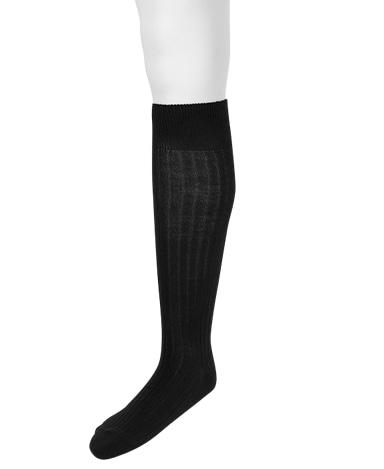 ウール＜ストレッチ＞ソックス/ロングホーズ(ブラック)