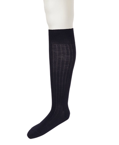 ウール＜ストレッチ＞ソックス/ロングホーズ(ネイビー)