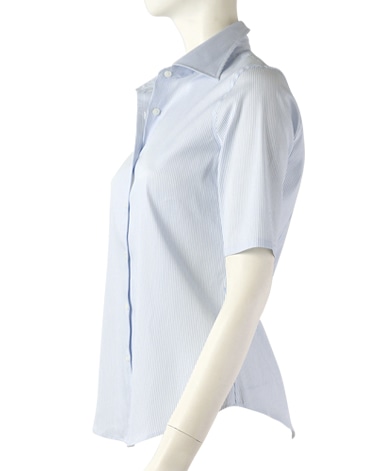 半袖スリムベーシックシャツ/ストレッチ