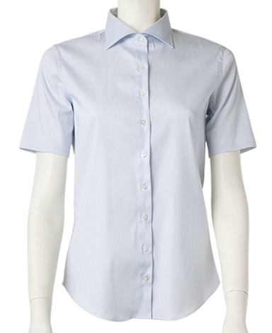 半袖スリムベーシックシャツ/ストレッチ