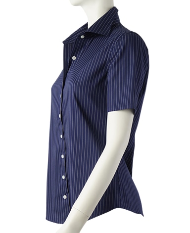 半袖スリムベーシックシャツ/ストレッチ