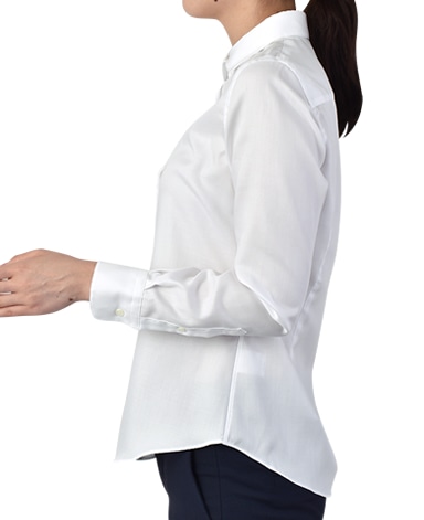 ベーシックスリムシャツ/ヘリンボーン