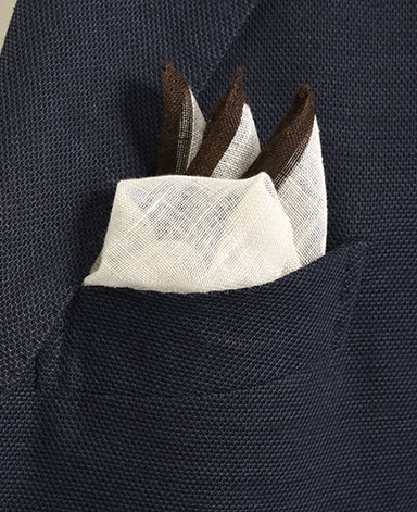 リネンポケットチーフ/Made in Italy