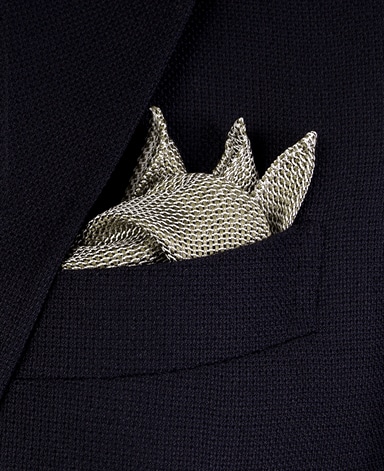 シルクポケットチーフ/フレスコ織り Made in Japan