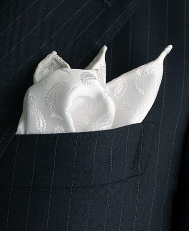 シルクポケットチーフ/サテン Made in Japan