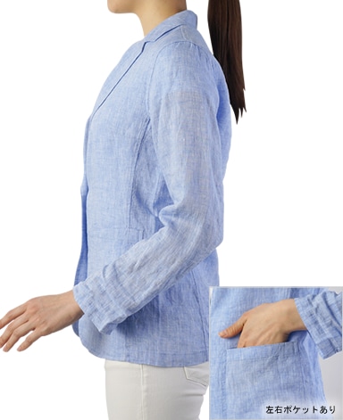 リネンジャケット/平織り