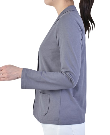 ニットジャケット/強撚天竺