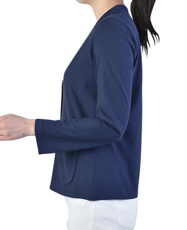 ニットジャケット/強撚天竺