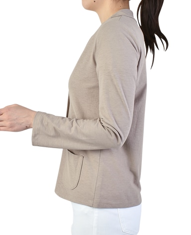 ニットジャケット/強撚天竺