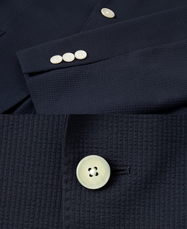 シアサッカーニットジャケット