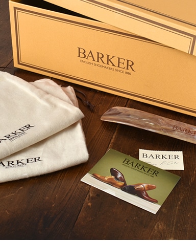 BARKER ダブルモンク/英国製/カーフレザー