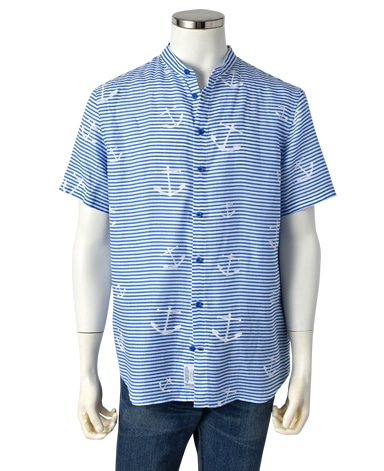 ESCALES/スタンドカラーシャツ（半袖）