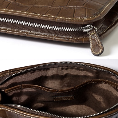 型押しクラッチバッグ