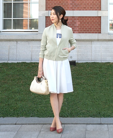 ジップブルゾン/平二重織り