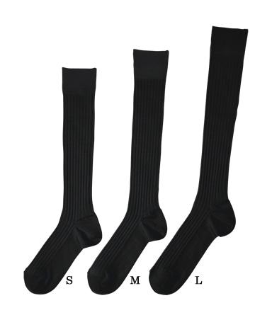 ウール＜ストレッチ＞ソックス/ロングホーズ(ダークグレー)