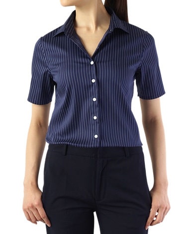 半袖スリムベーシックシャツ/ストレッチ