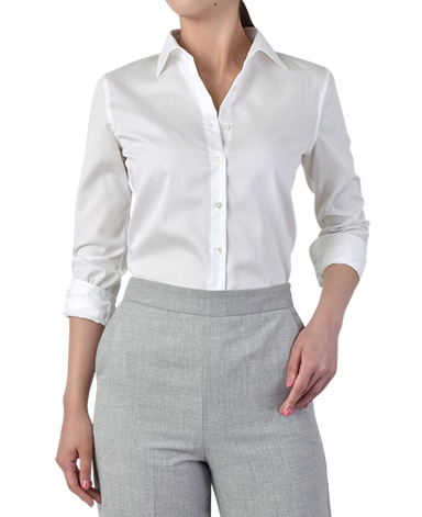 ベーシックスリムシャツ/ヘリンボーン