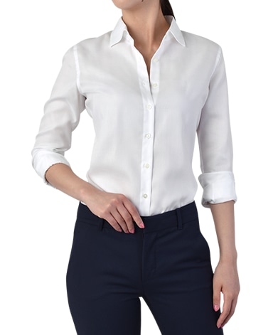 ベーシックスリムシャツ/ヘリンボーン